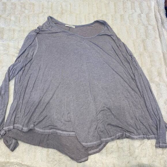 Easel Periwinkle Gray Long Sleeve Swing Shirt | Sz M - Picture 2 of 5